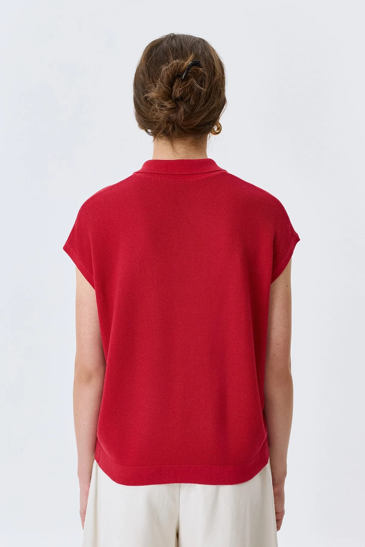 Красное поло из смесового лиоцелла, 40