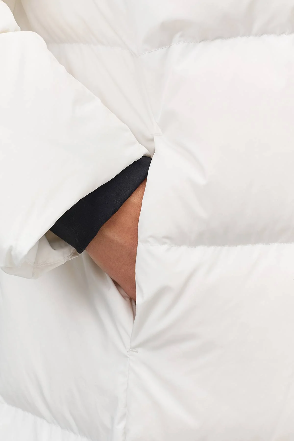 Лимитированная серия белый длинный пуховик на натуральном утеплителе и палантин, 48