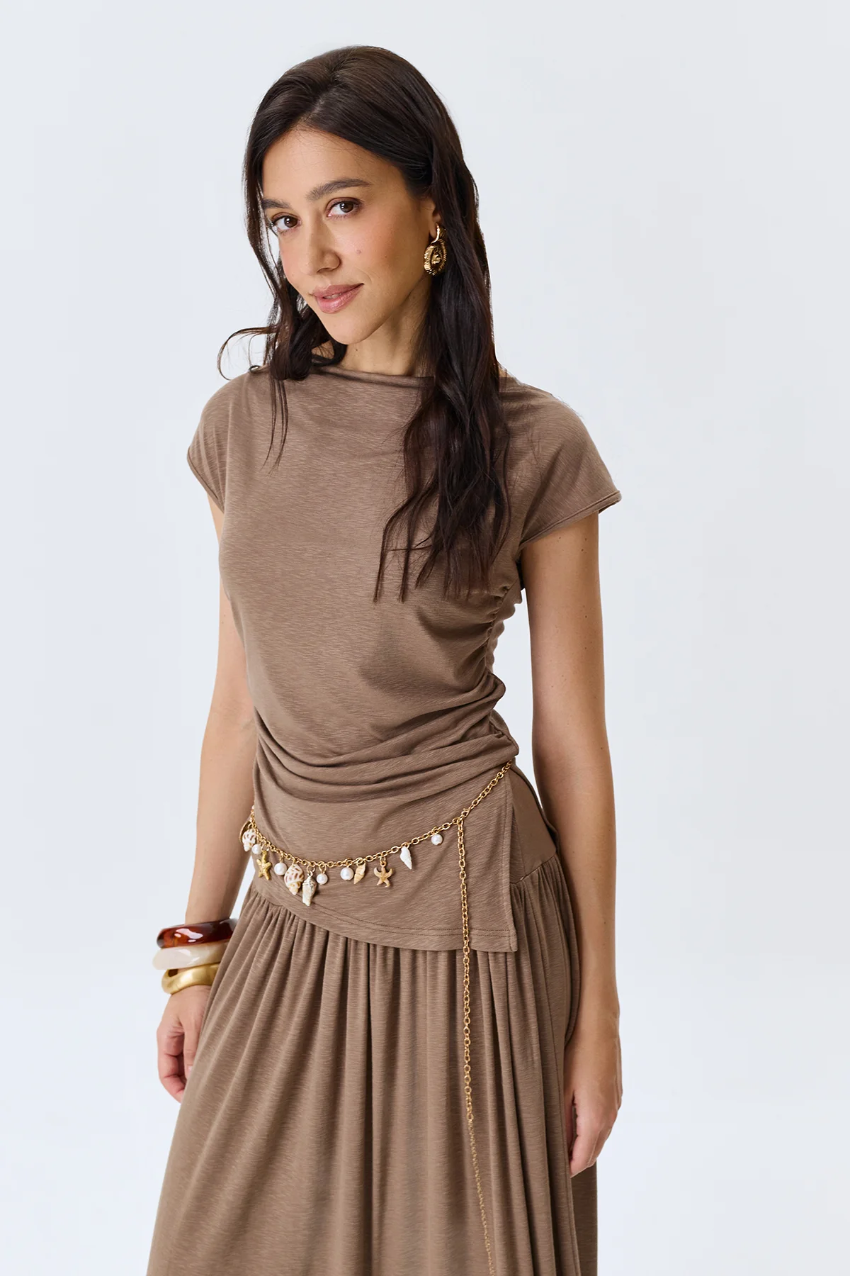 Асимметричный топ с драпировкой, 50