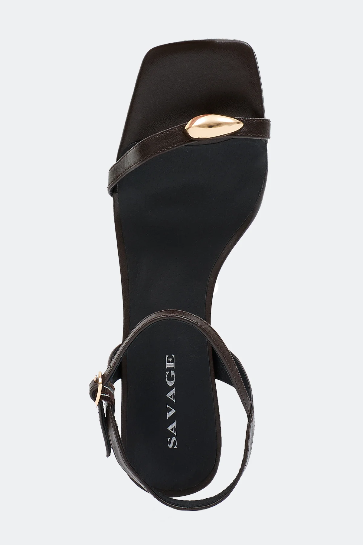 Кожаные босоножки с металлическим декором, 39