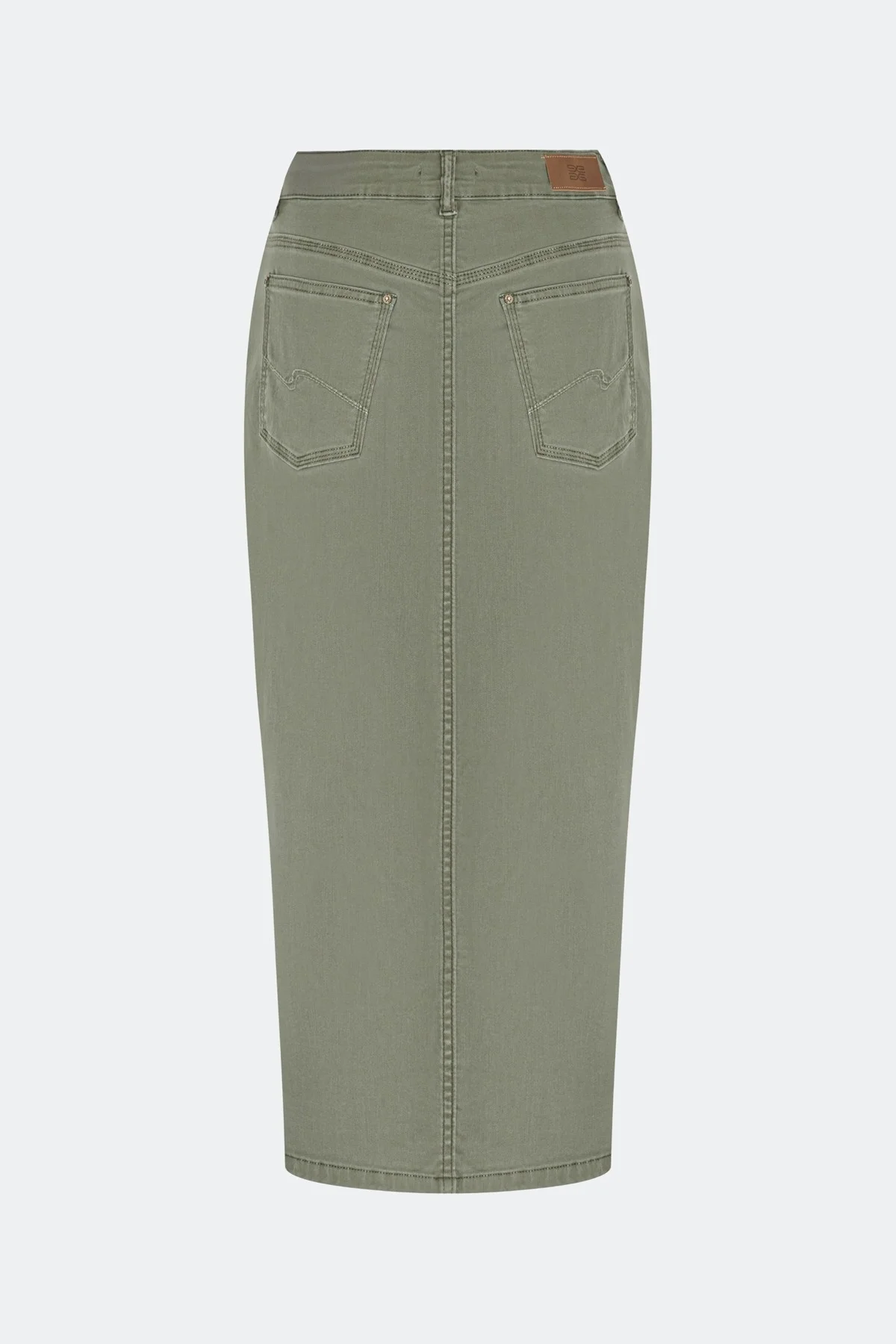 Оливковая джинсовая юбка, 46