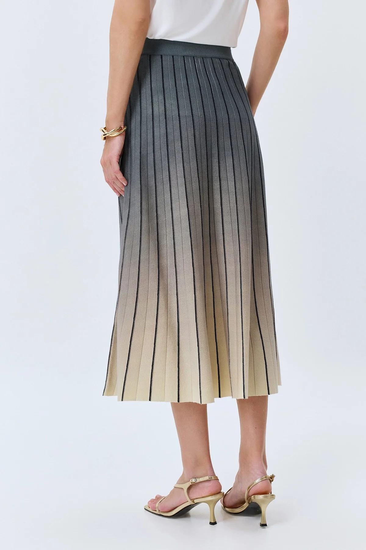 Вязаная юбка с градиентным принтом, 46