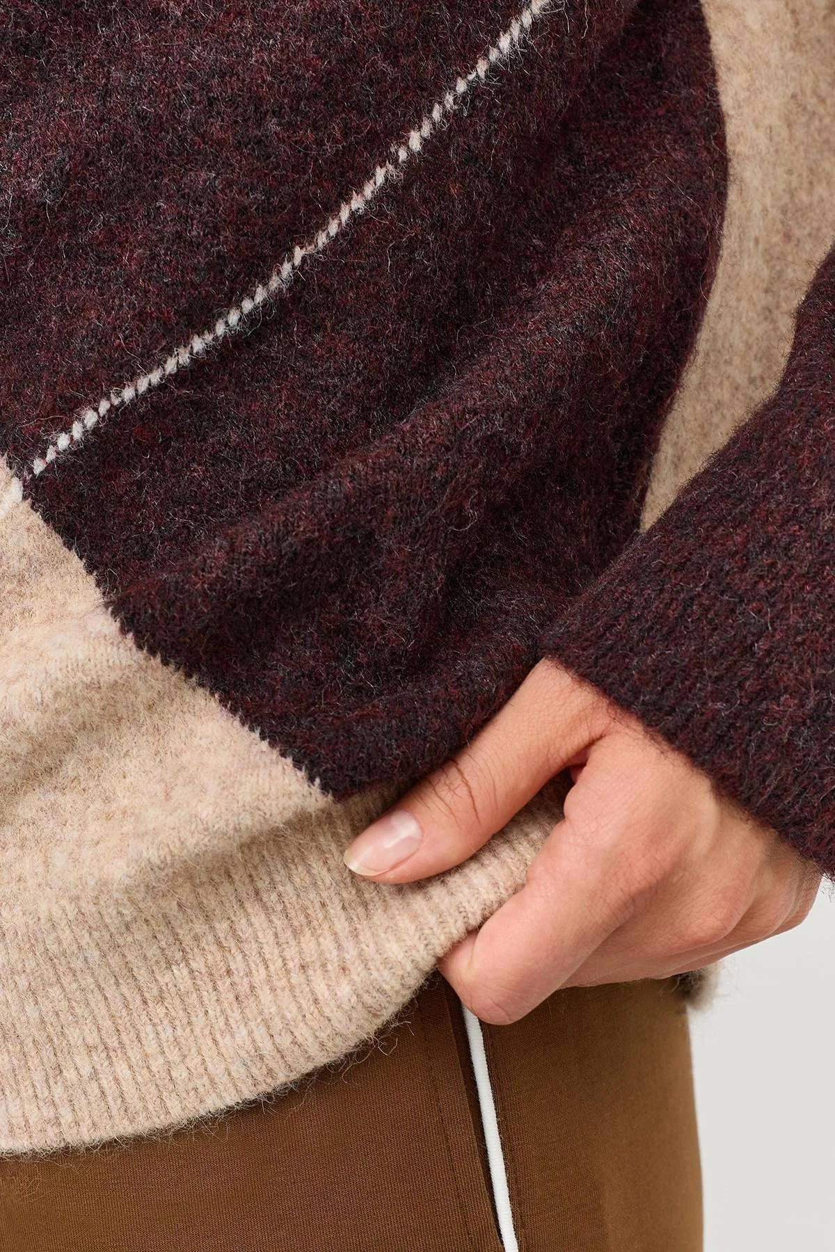 Свитер с узором "аргайл", 48