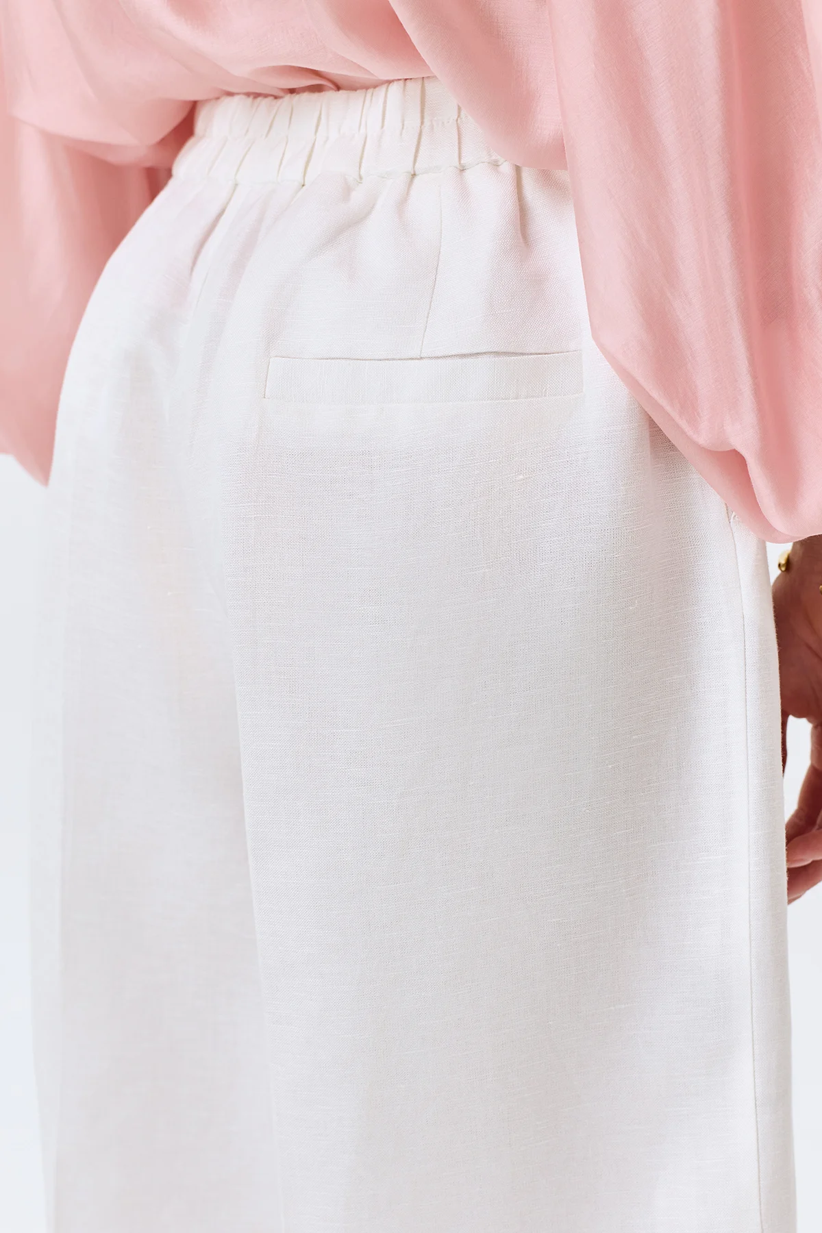 Льняные бермуды с мягкими стрелками, 42