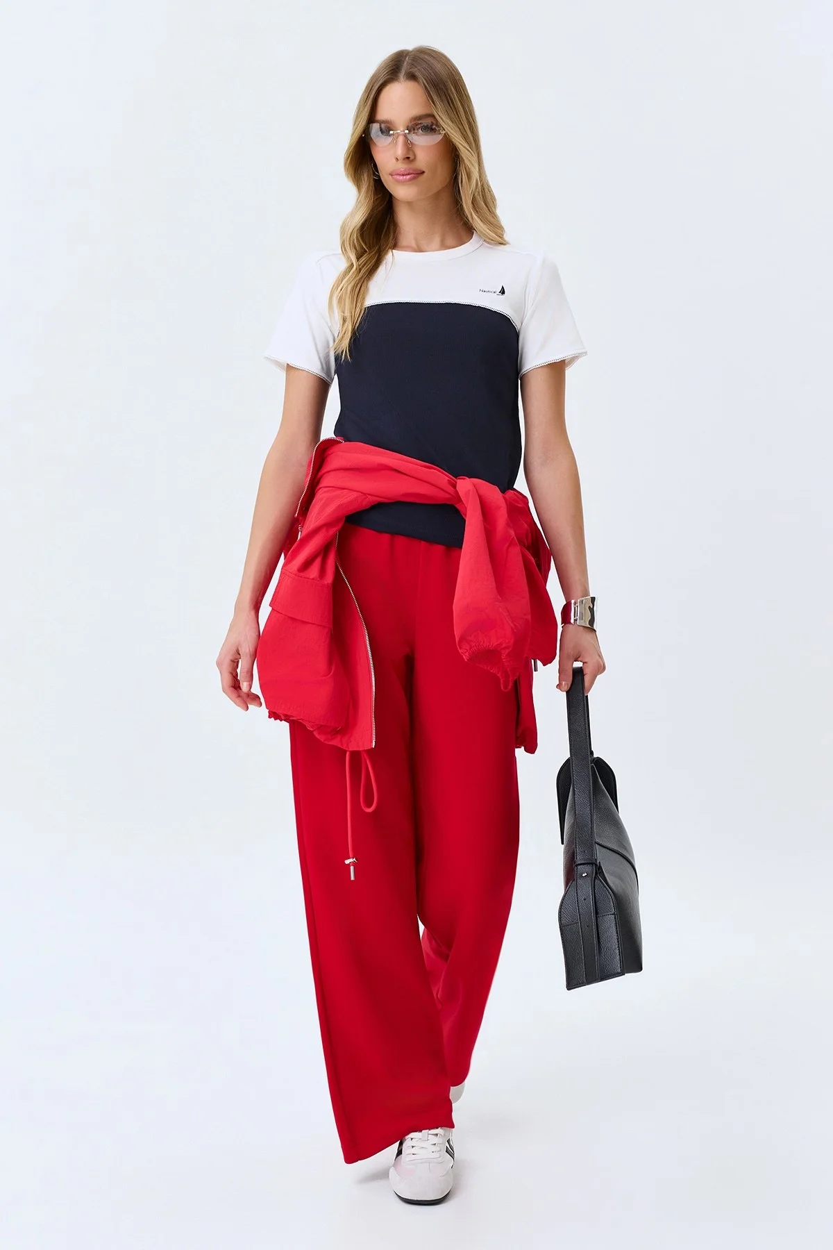 Комбинированная футболка с кокеткой, 44