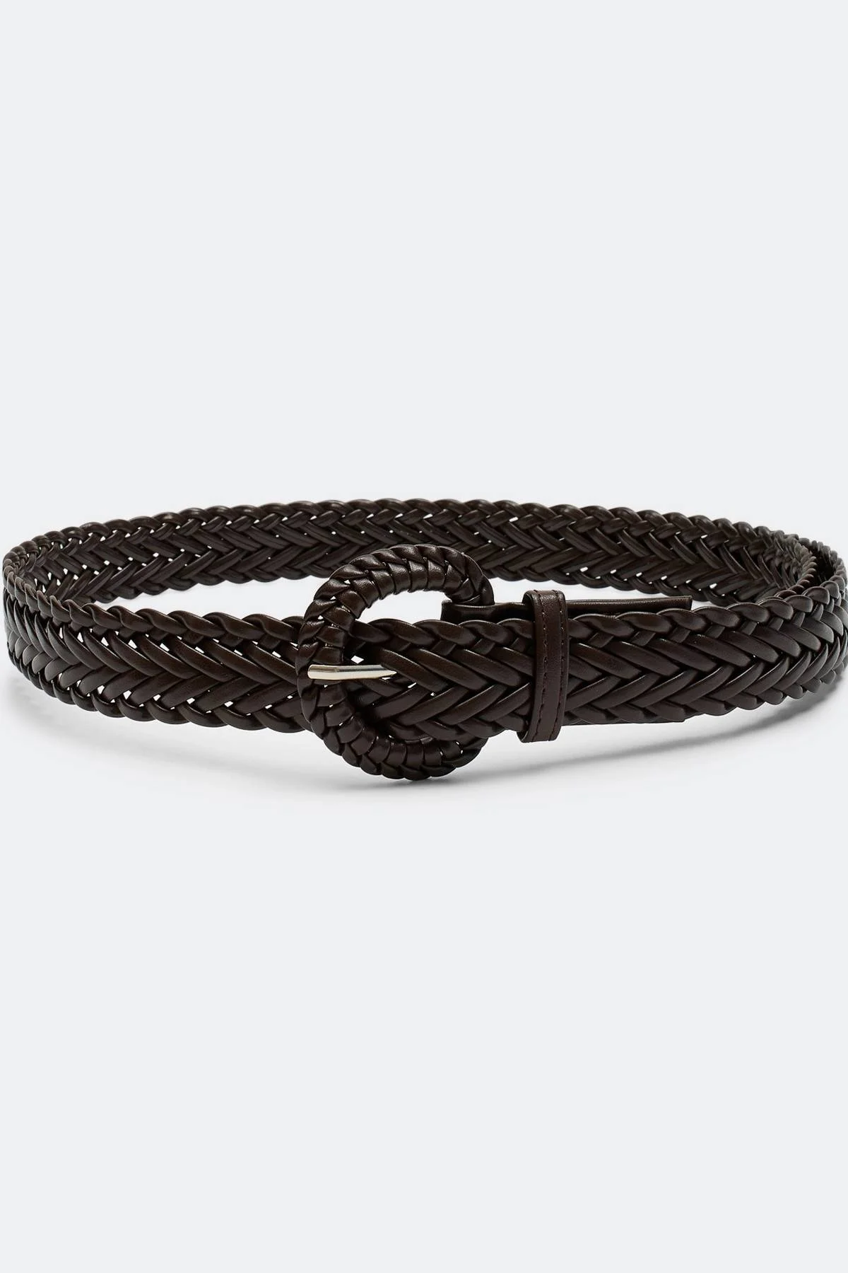 Плетеный ремень с узором "елочка", S