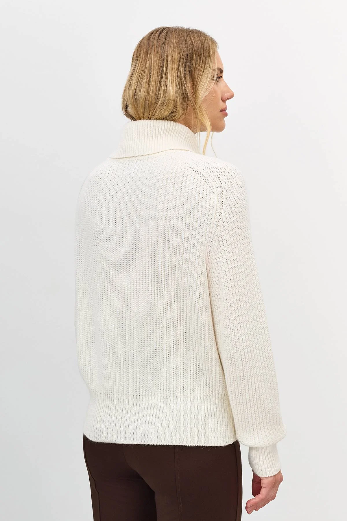 Свитер с отложным воротником на молнии, 44