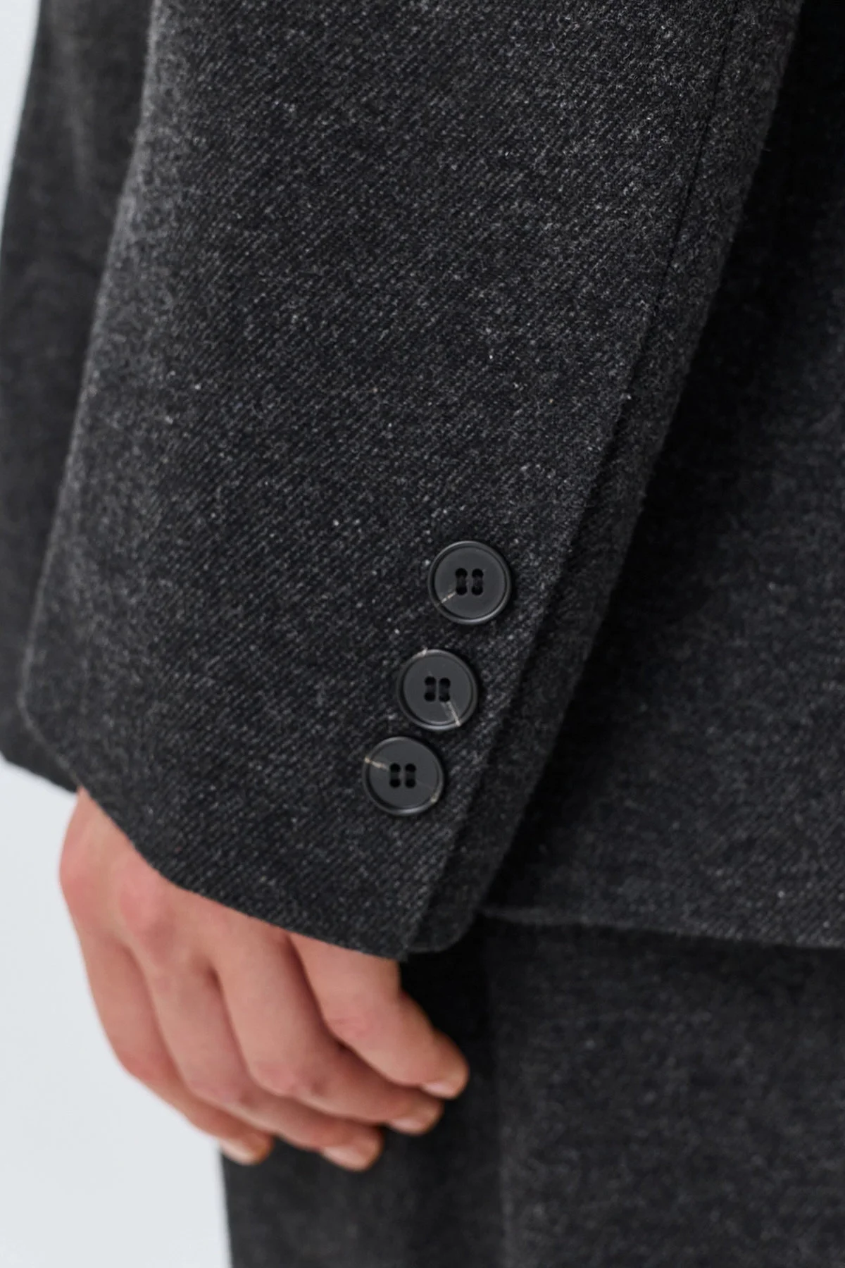 Шерстяной жакет Oversize в сером оттенке, 50