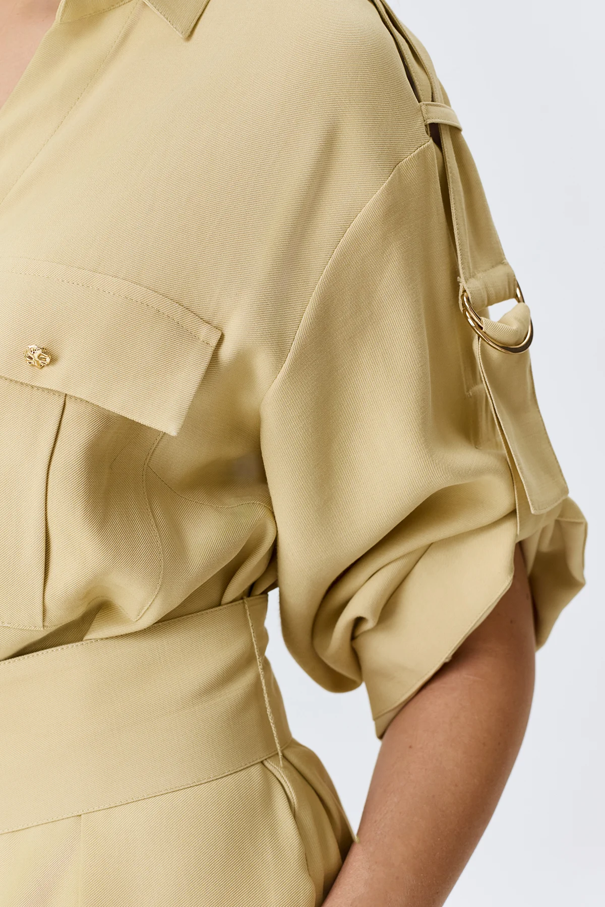 Приталенное платье-рубашка, 44