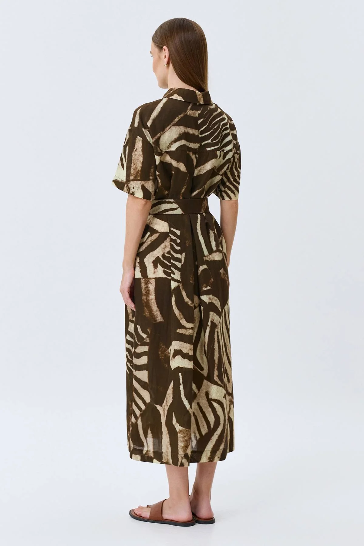 Платье-рубашка в стиле "Сафари", 46