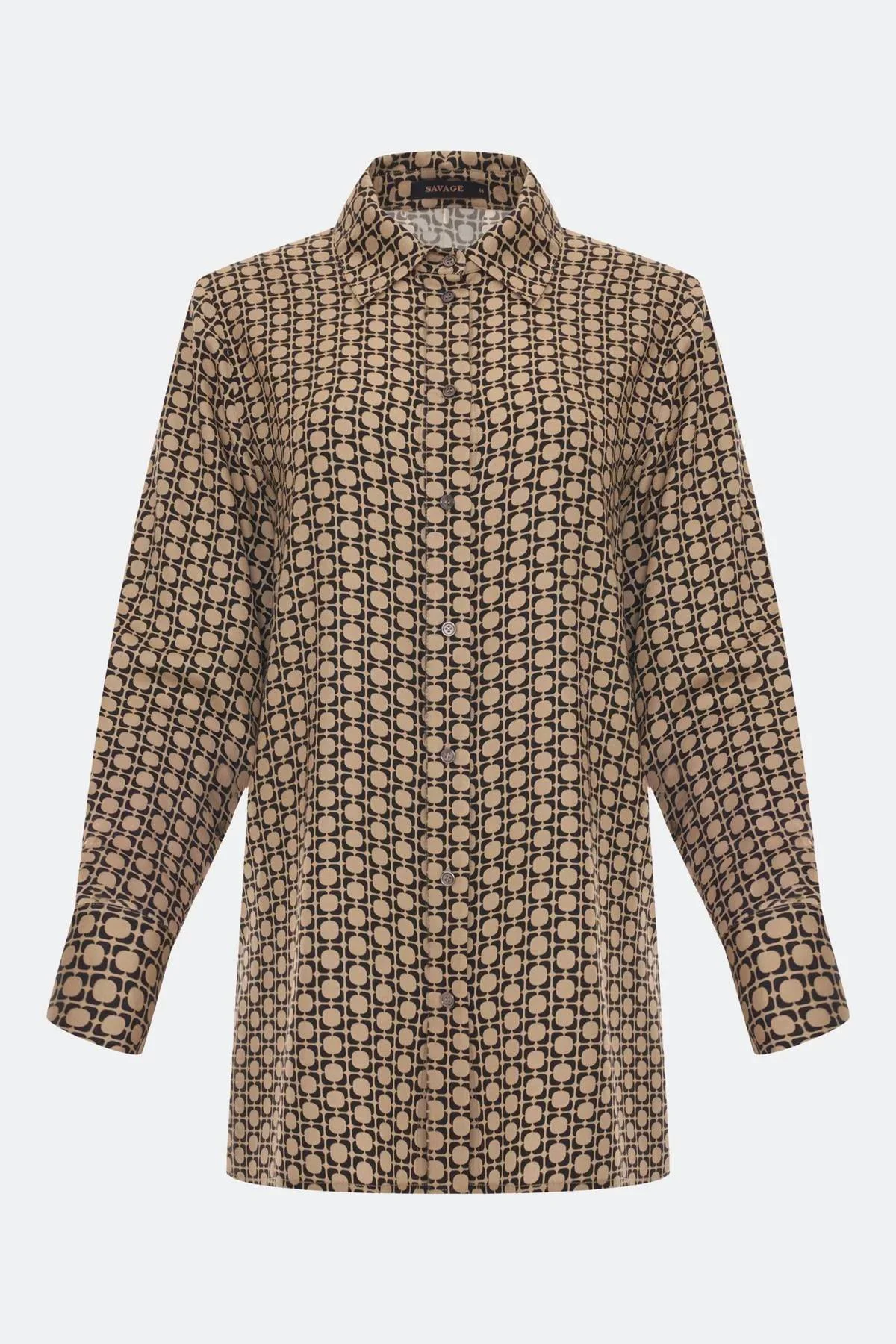 Блузка с принтом из 100% вискозы, 44