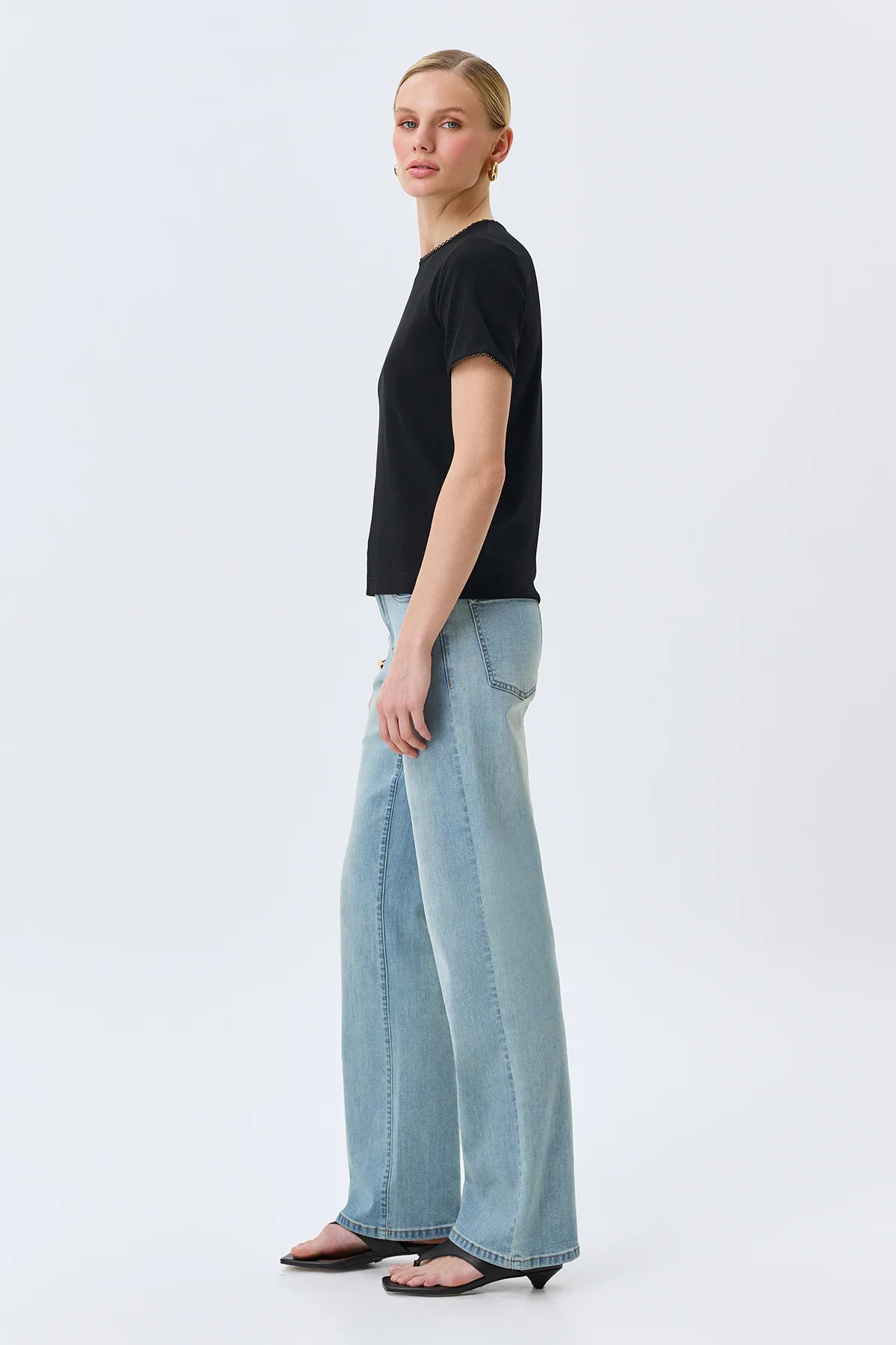 Футболка с кружевным кантом, 50