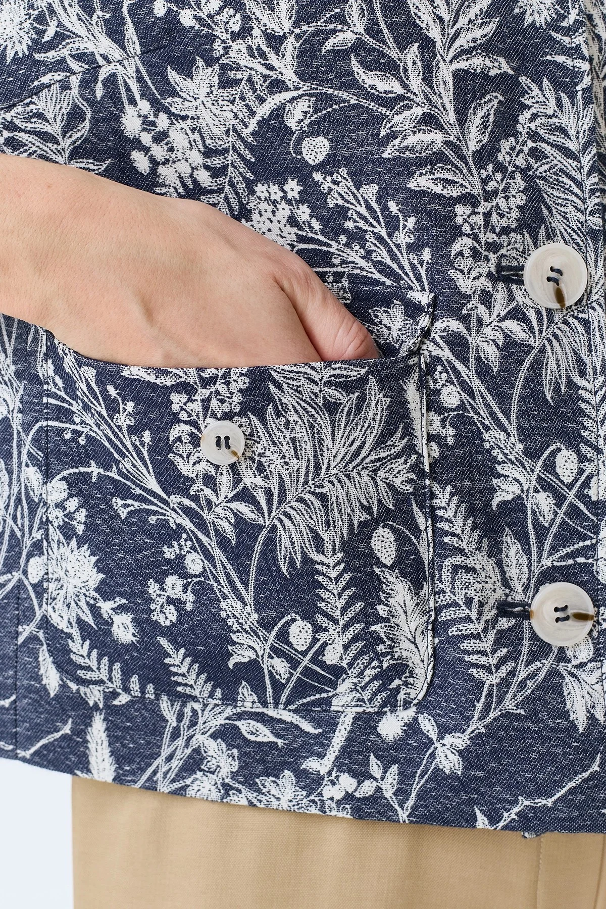 Жакет из жаккардового денима, 44