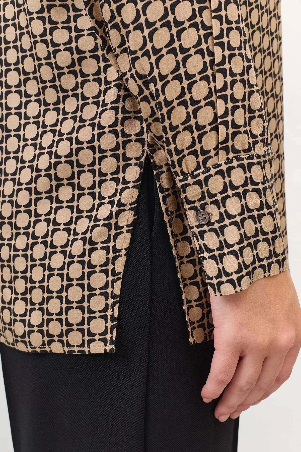 Блузка с принтом из 100% вискозы, 44