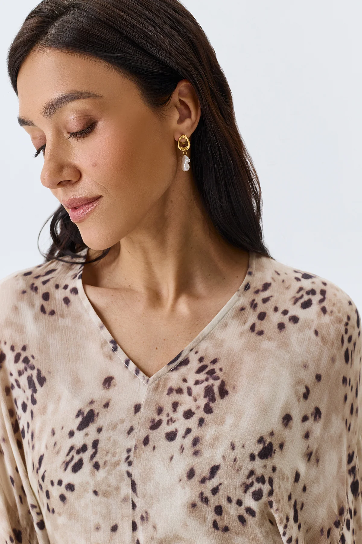 Платье с нежным ажурным принтом, 42