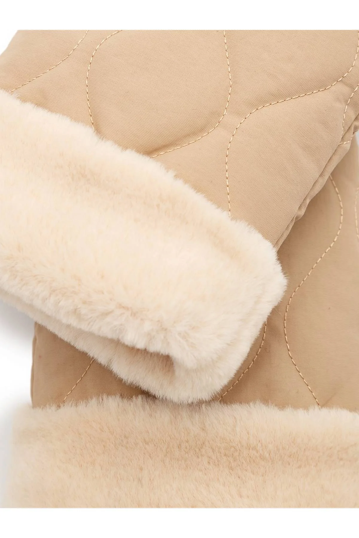 Рукавицы бежевые, M