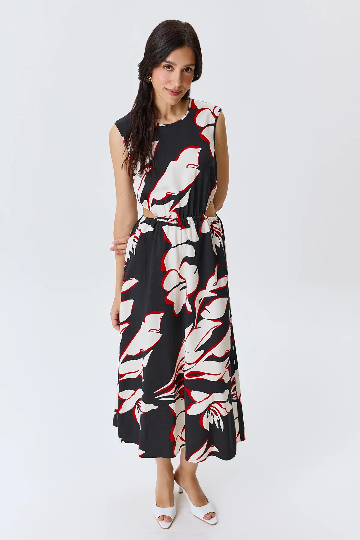 Платье летнее нарядное льняное, 50