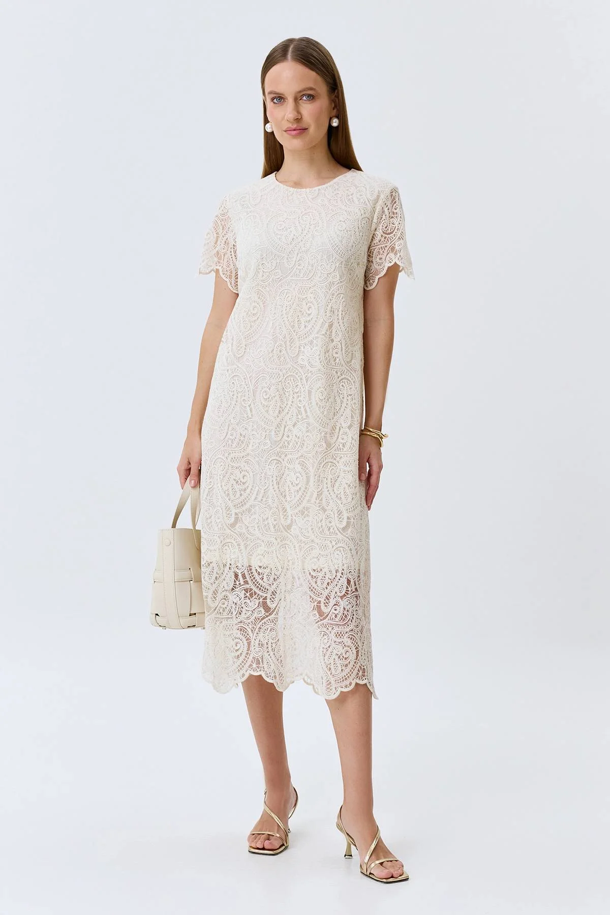 Ажурное платье из хлопка, 46