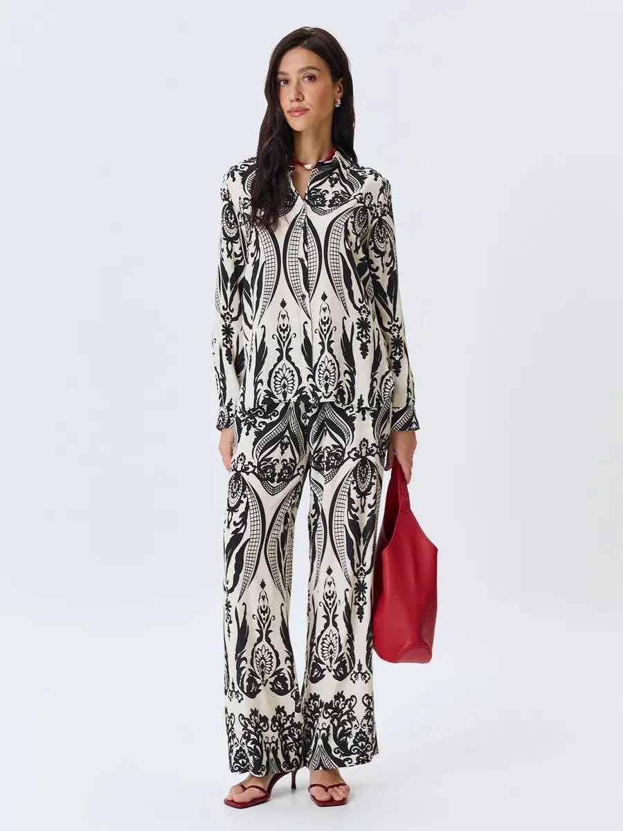 Брюки нарядные вечерние летние на резинке, 48