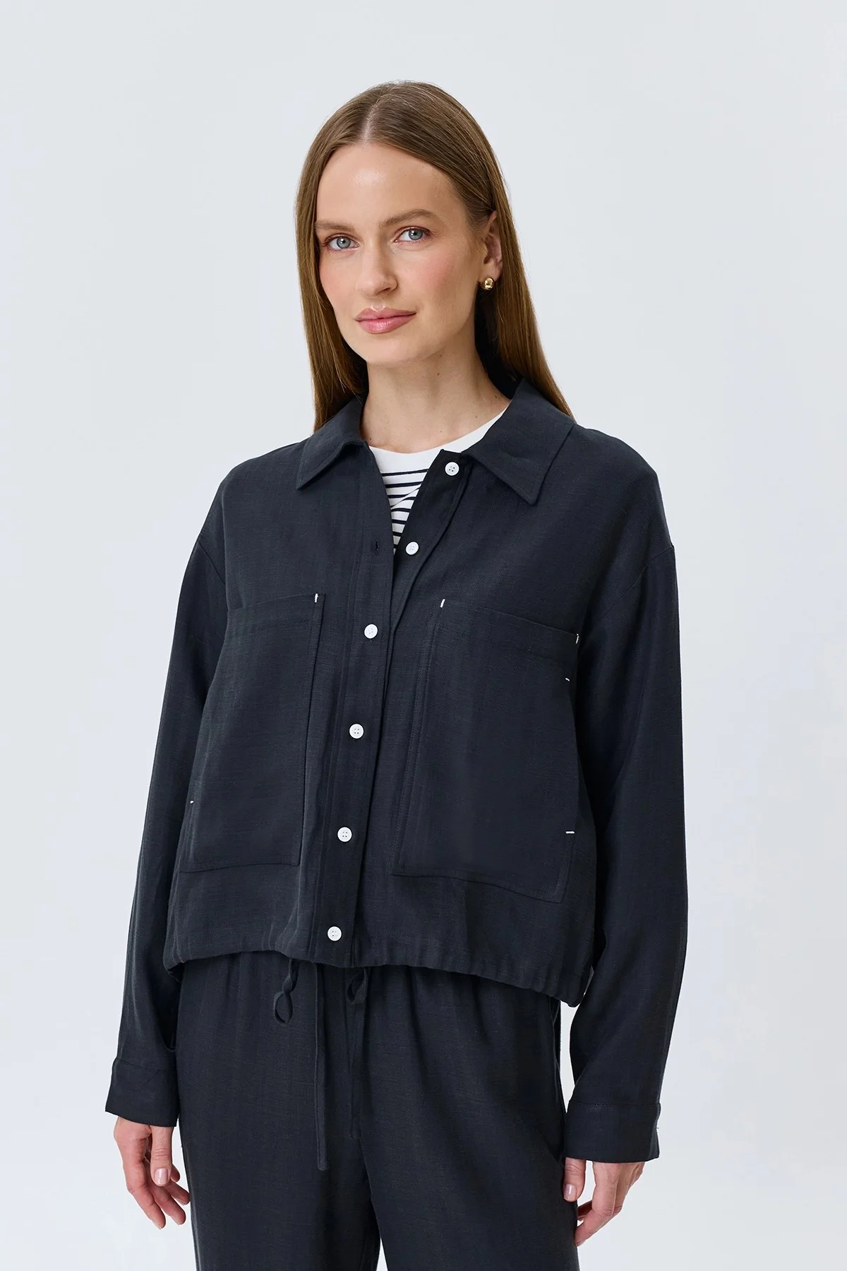 Жакет из тенселя и льна, 40