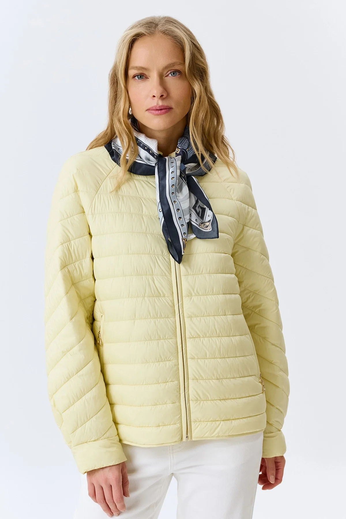 Шелковый шейный платок с ярким принтом, One