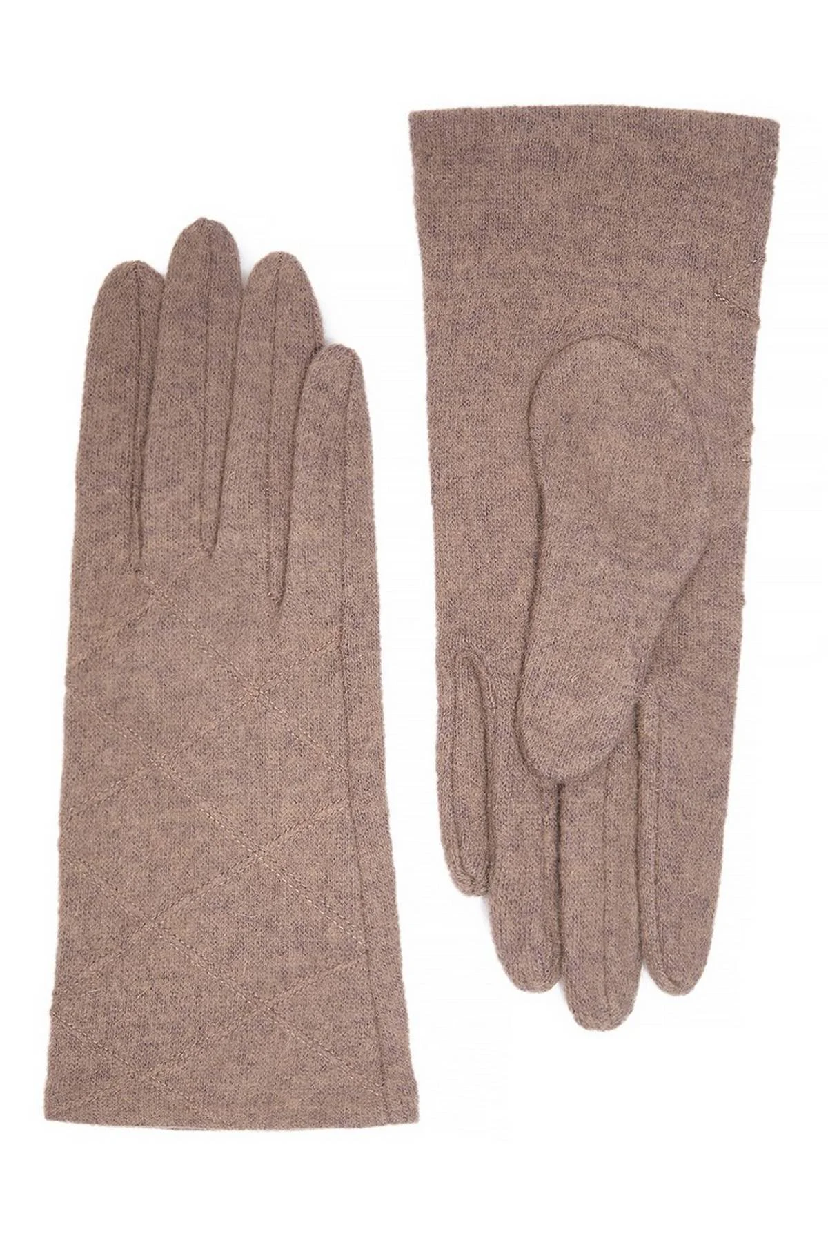 Перчатки серо-коричневые, S