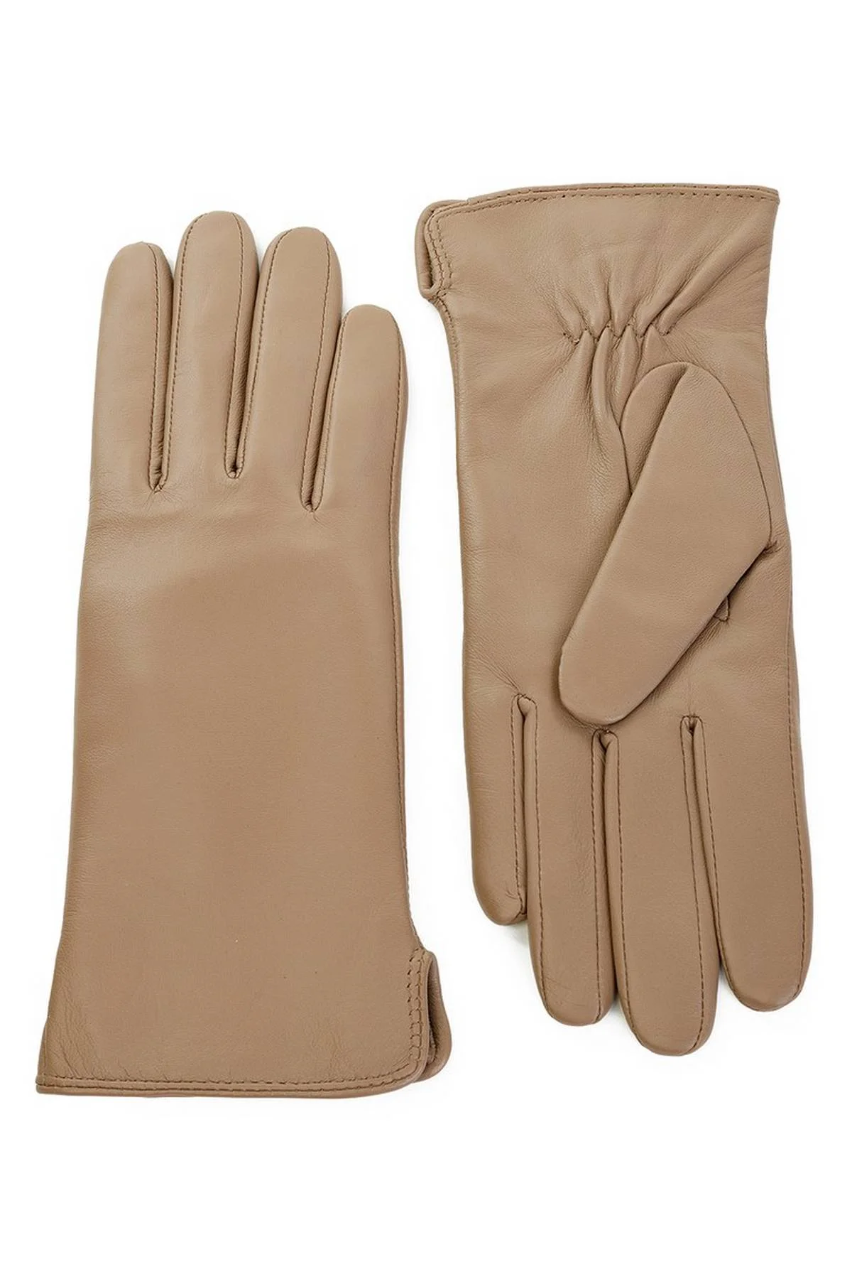 Перчатки темно-бежевые, 6,5