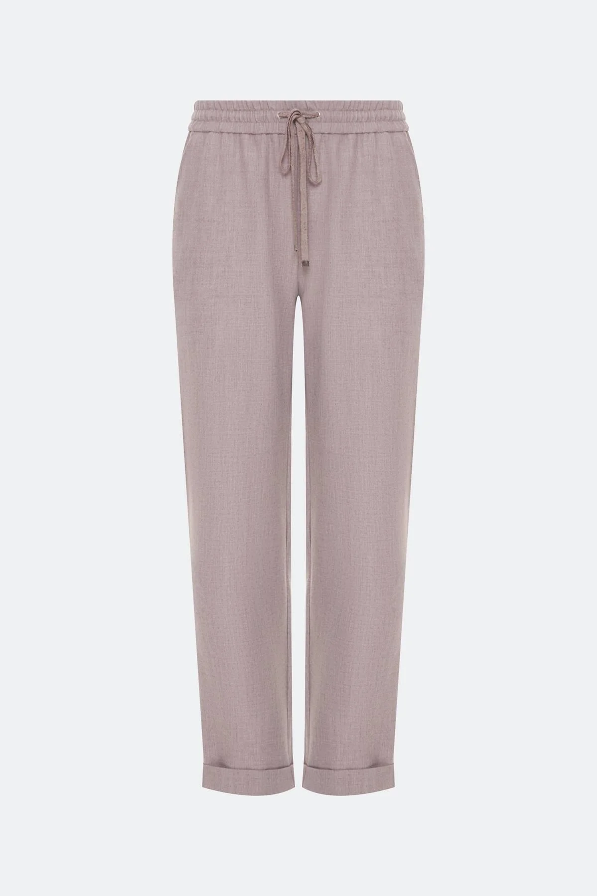 Свободные меланжевые брюки, 42