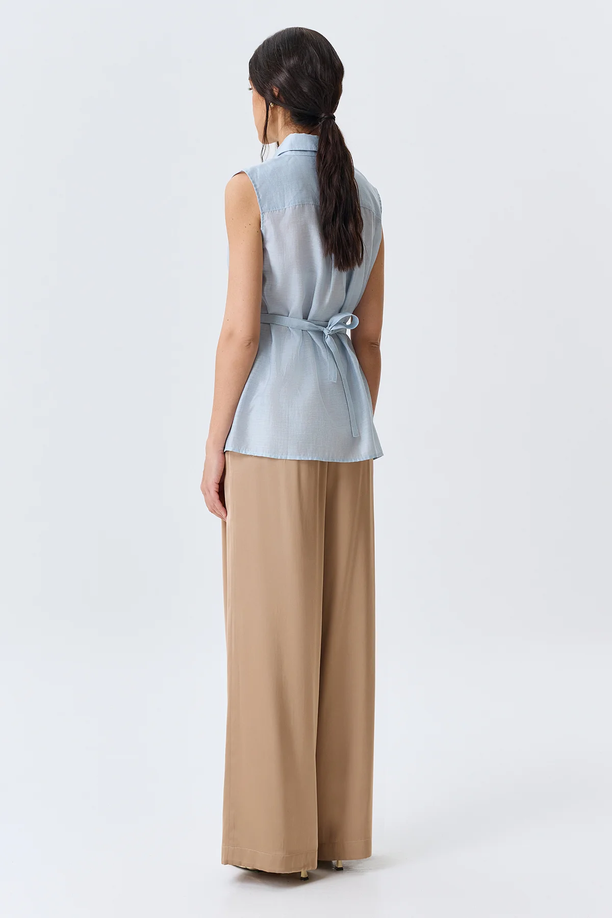 Сатиновые брюки палаццо, 50