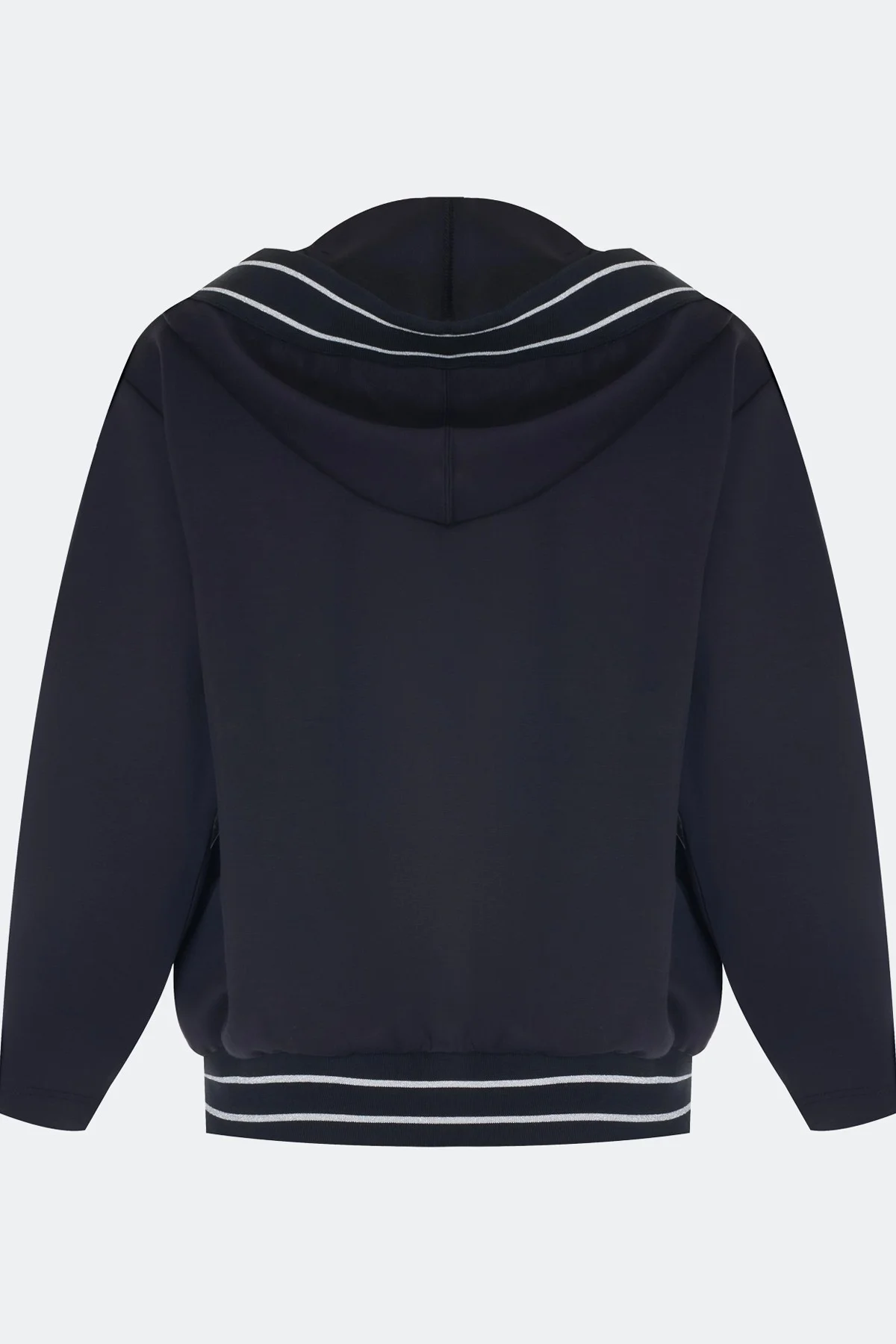 Худи на молнии с брендированной тесьмой, 46