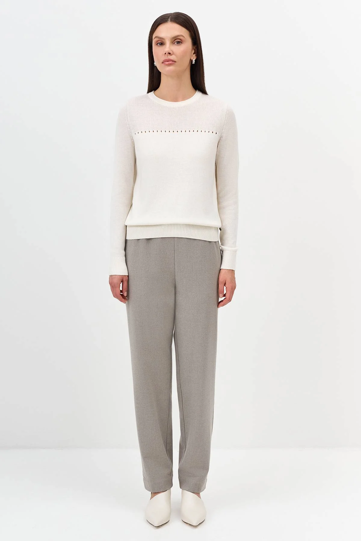 Лимитированная серия комфортные брюки с шерстью и ремень, 40