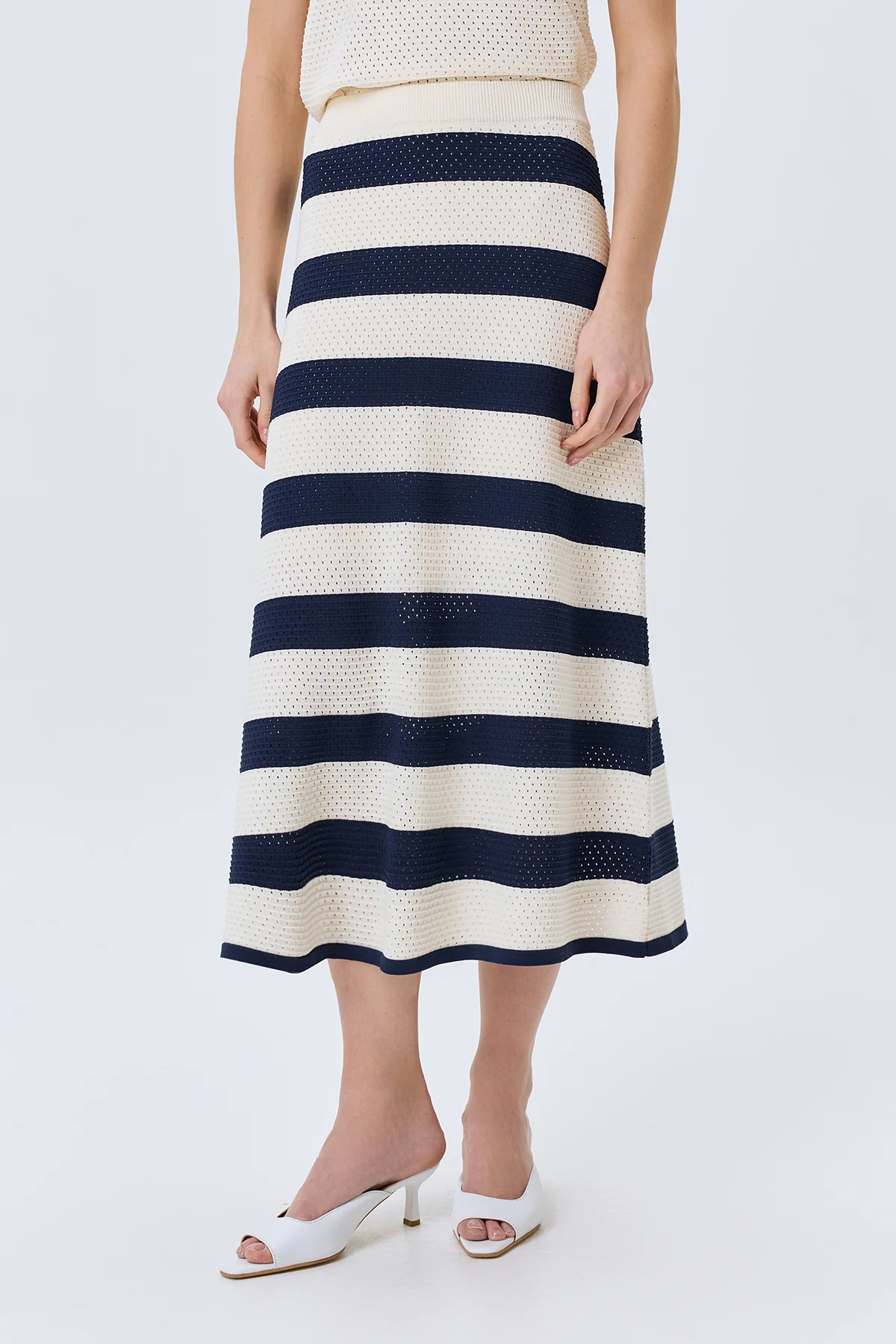 Юбка длинная миди вязаная летняя, 50