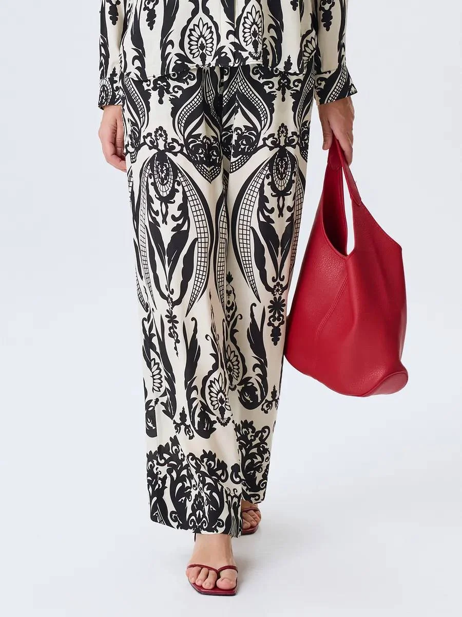 Брюки нарядные вечерние летние на резинке, 44