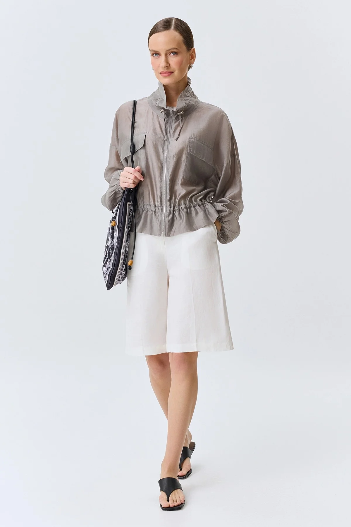 Полупрозрачный жакет из тенселя, 34