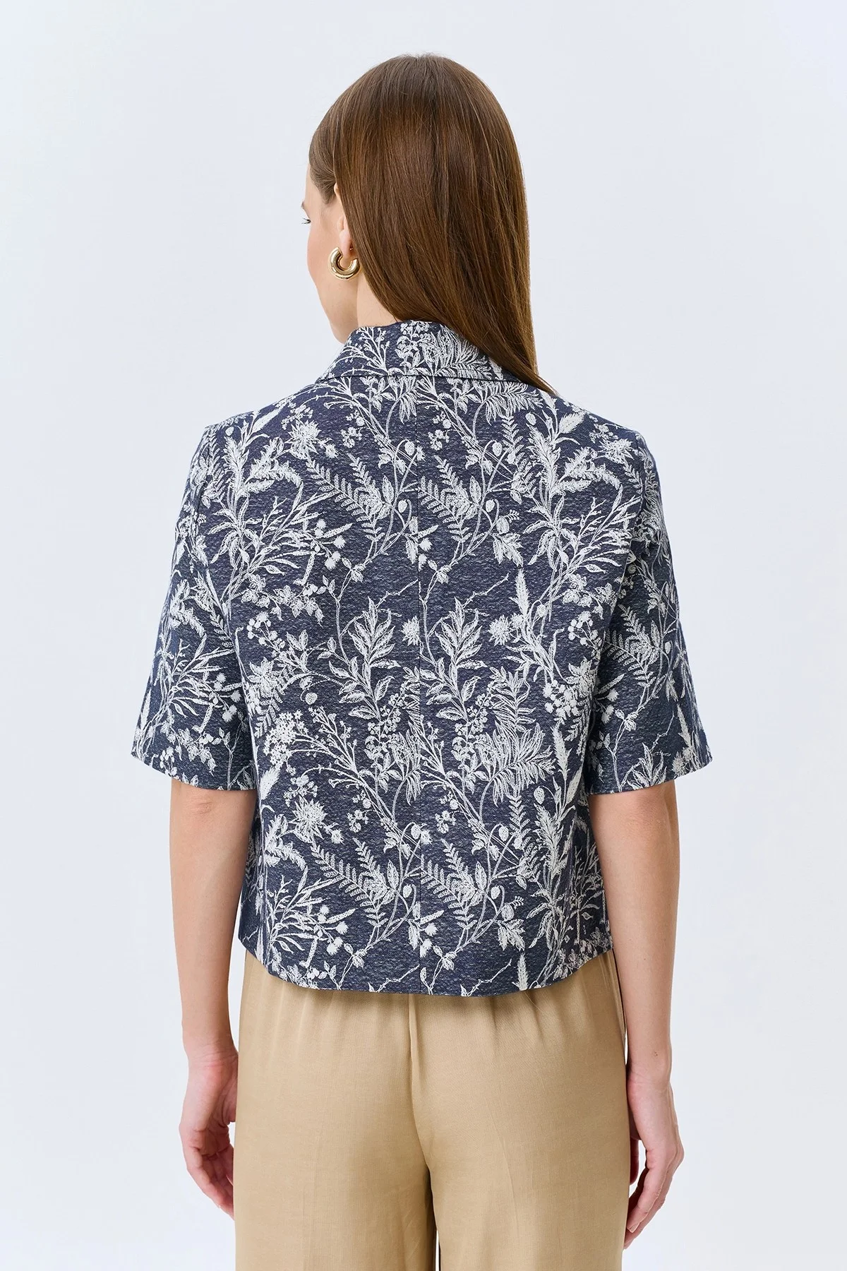 Жакет из жаккардового денима, 44