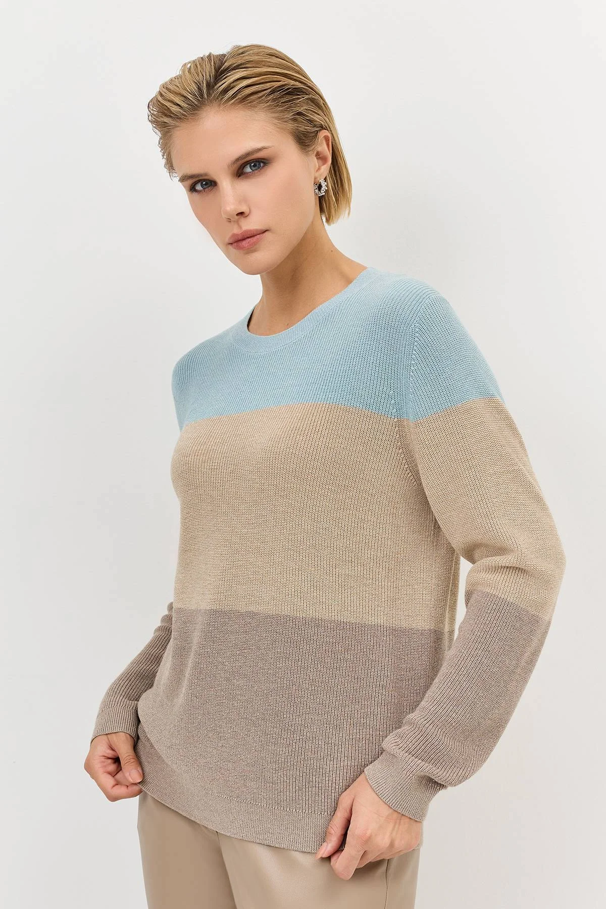 Лимитированная серия джемпер Сolor block и ремень, 44