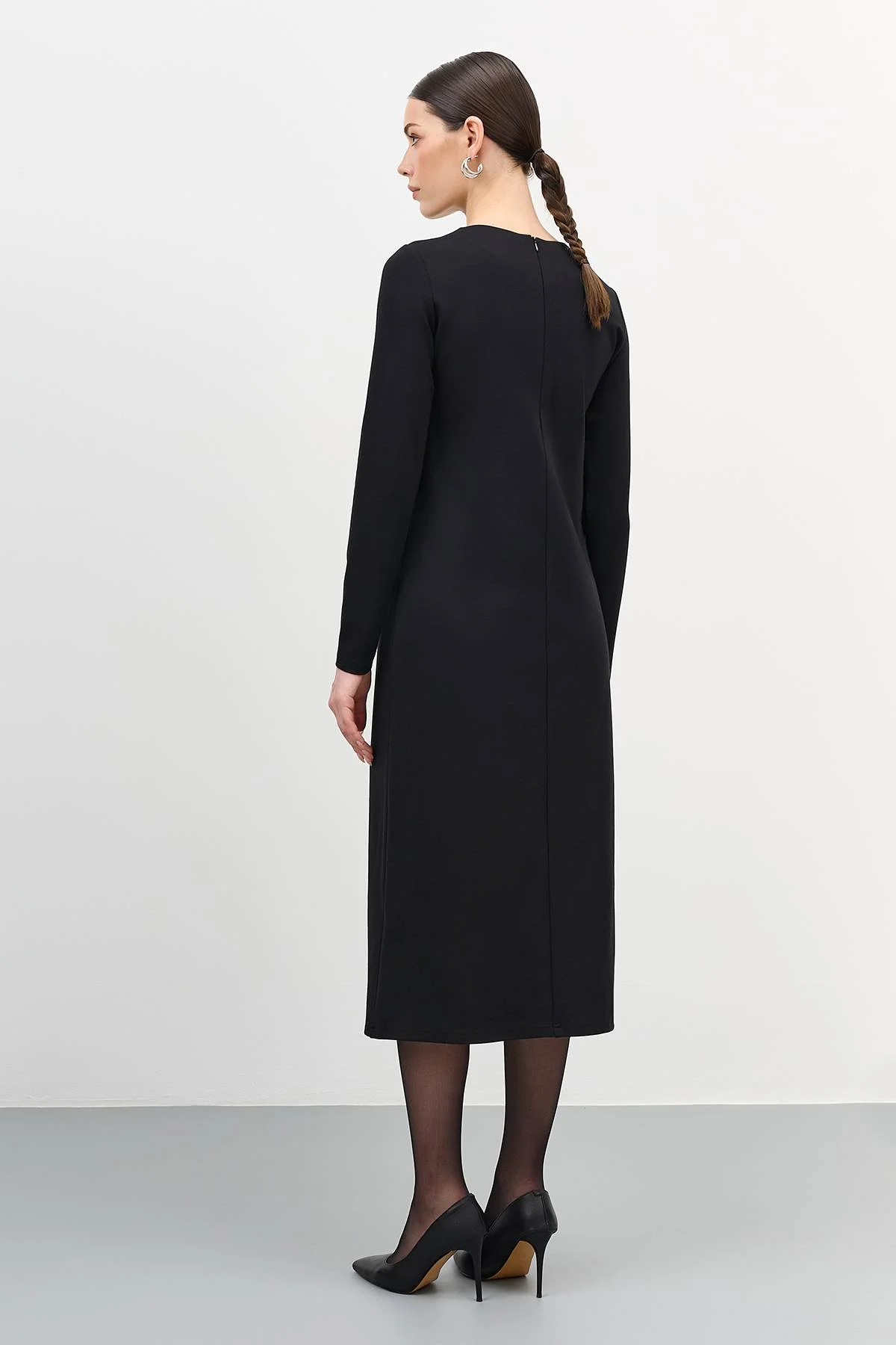 Лимитированная серия элегантное платье-миди с разрезом и ремень, 48