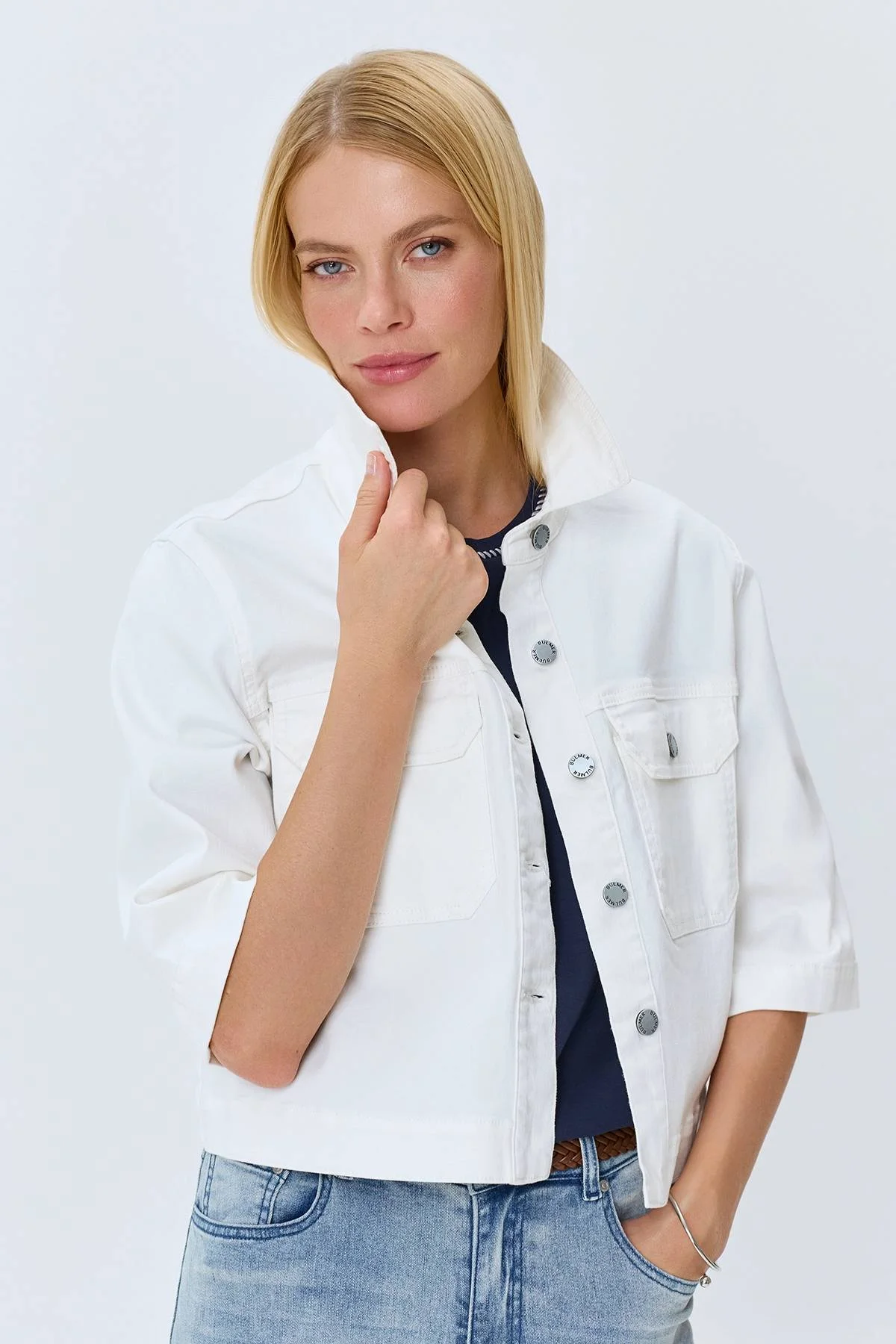 Укороченный джинсовый жакет, 36