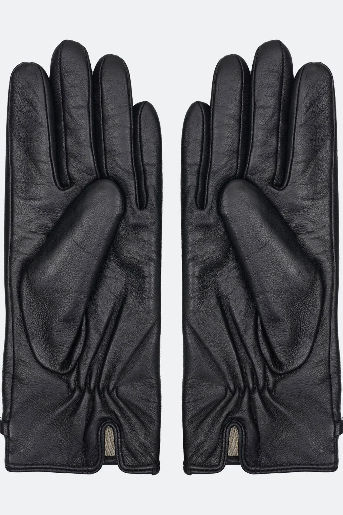 Перчатки из натуральной кожи с цепочками, 7,5