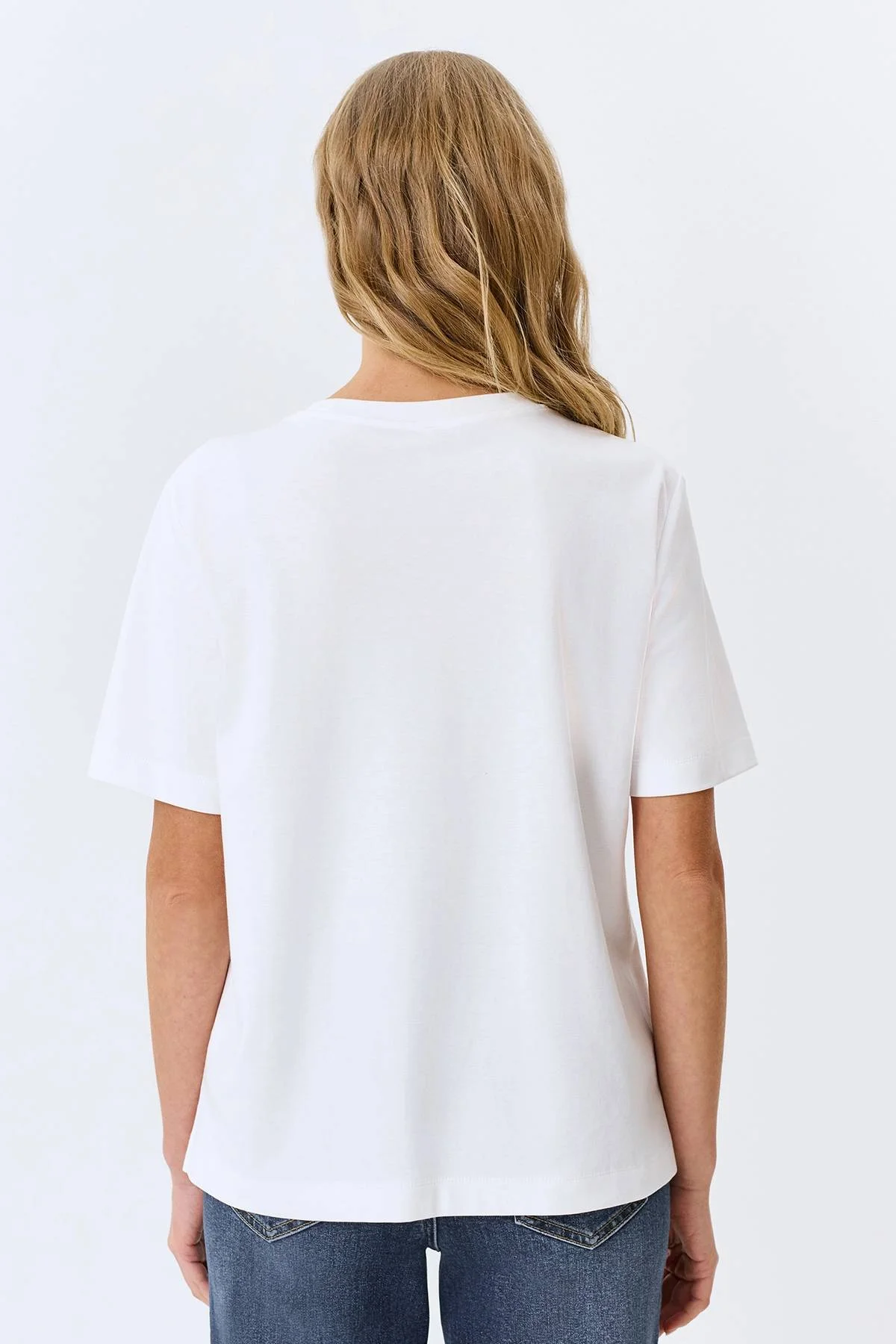 Футболка с ажурной аппликацией, 44