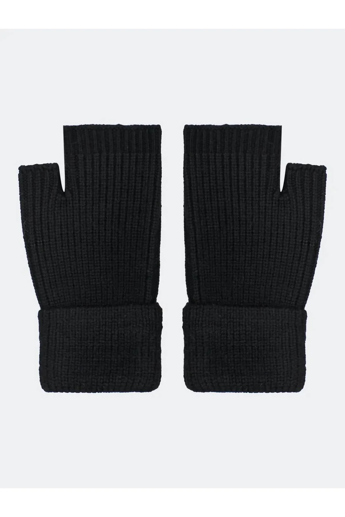 Черные митенки вязаные теплые зимние, One