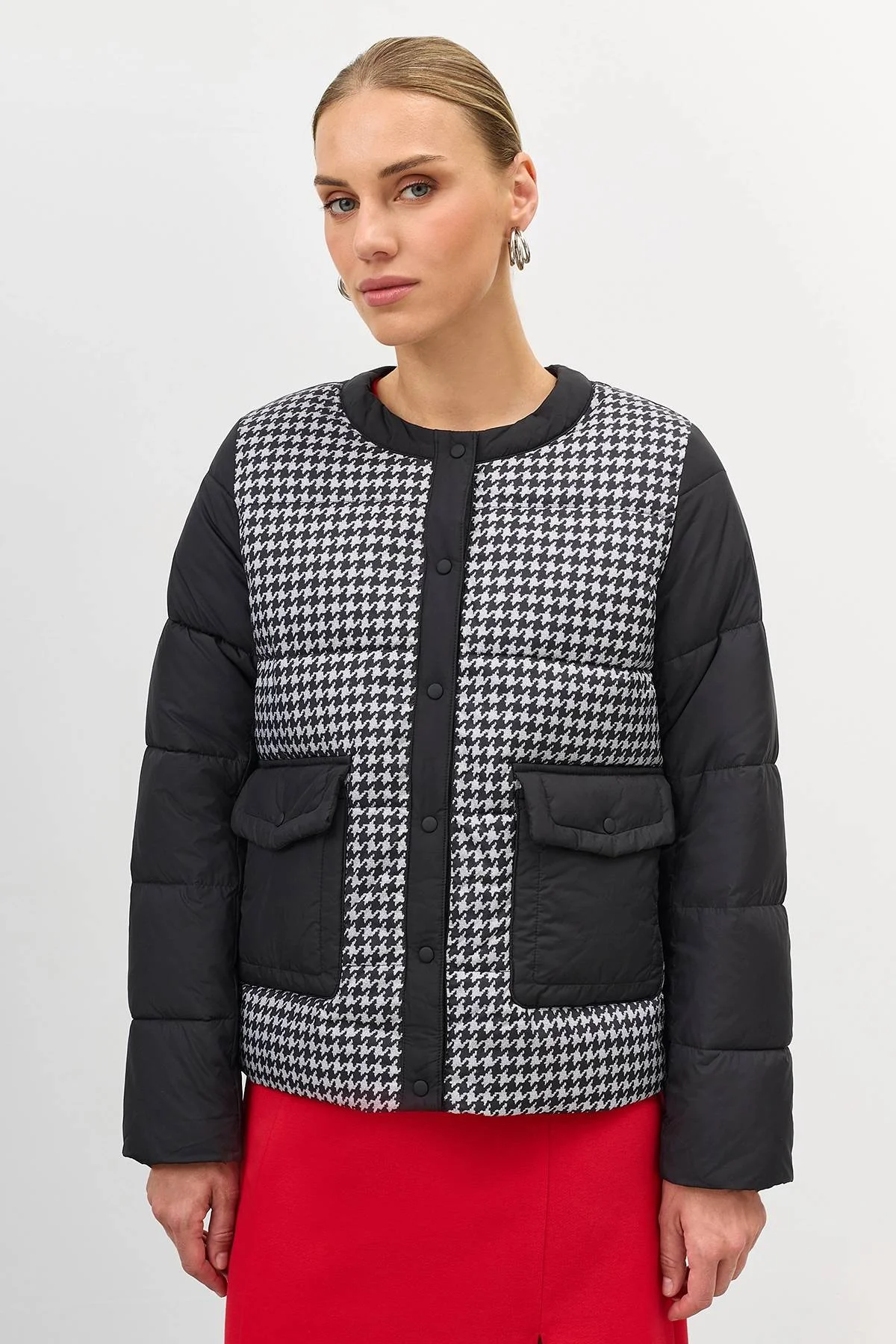 Лимитрированная серия куртка с контрастными деталями и палантин, 48