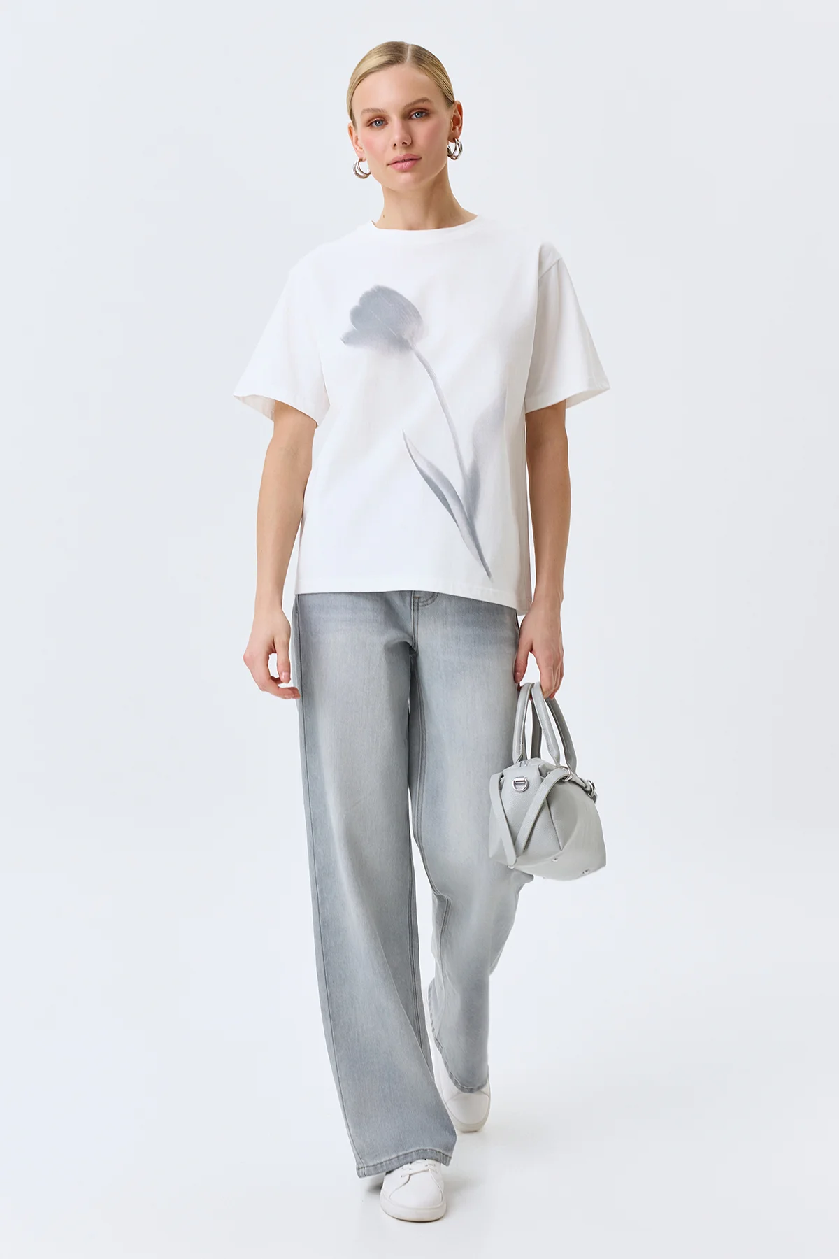 Футболка с акварельным принтом, 48