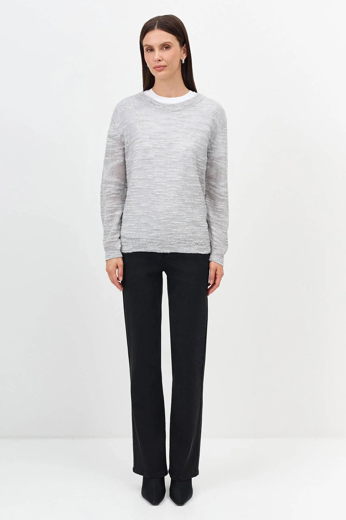 Лимитрированная серия джемпер из фактурной пряжи и ремень, 34