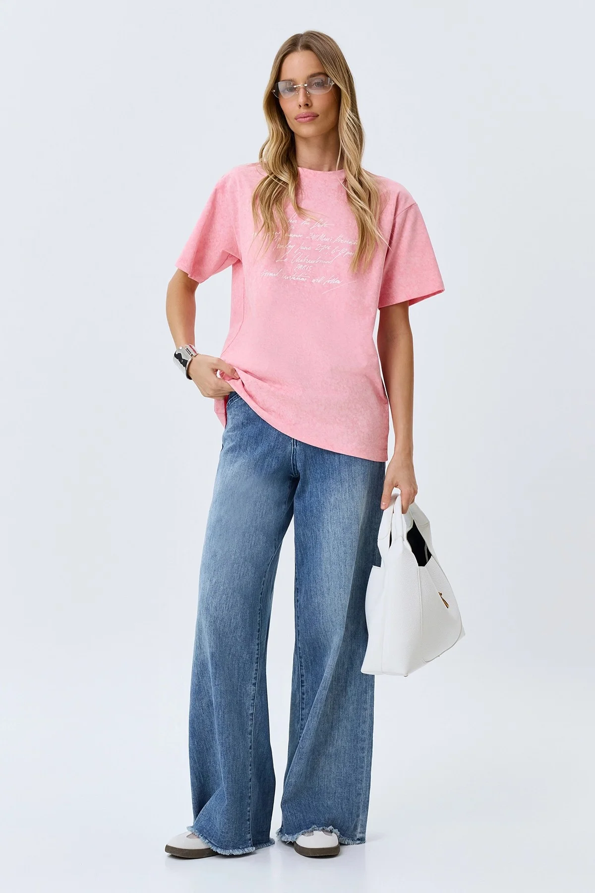 Oversize футболка с эффектом варки, 40