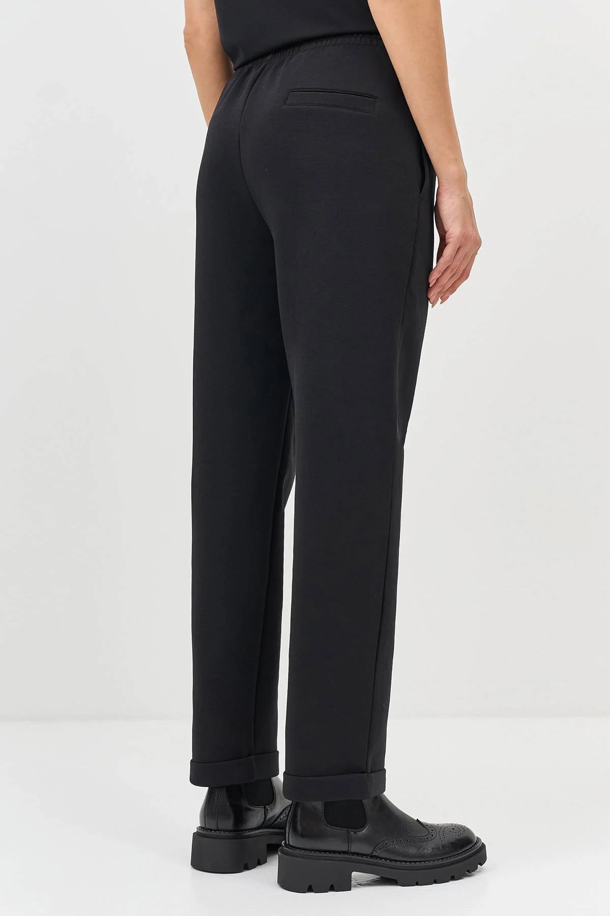 Лимитрированная серия трикотажные брюки с манжетами и ремень, 36