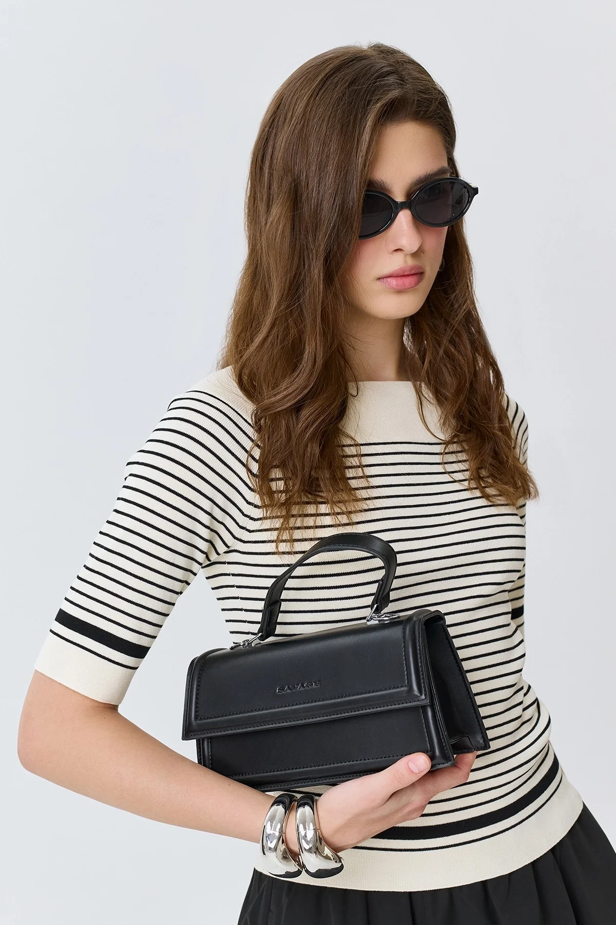 Сумка-багет из искусственной кожи, One