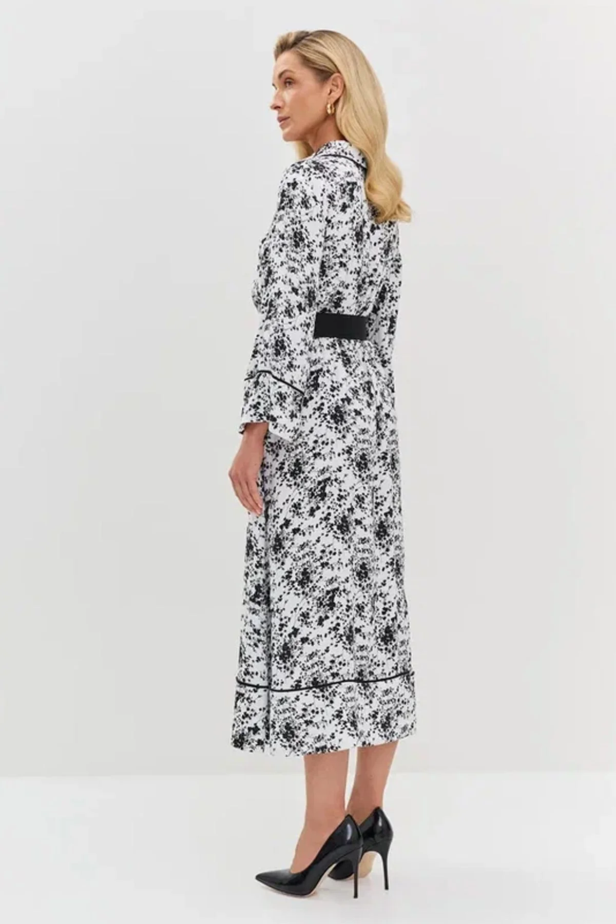 Платье А-силуэта с флоральным принтом, 46р