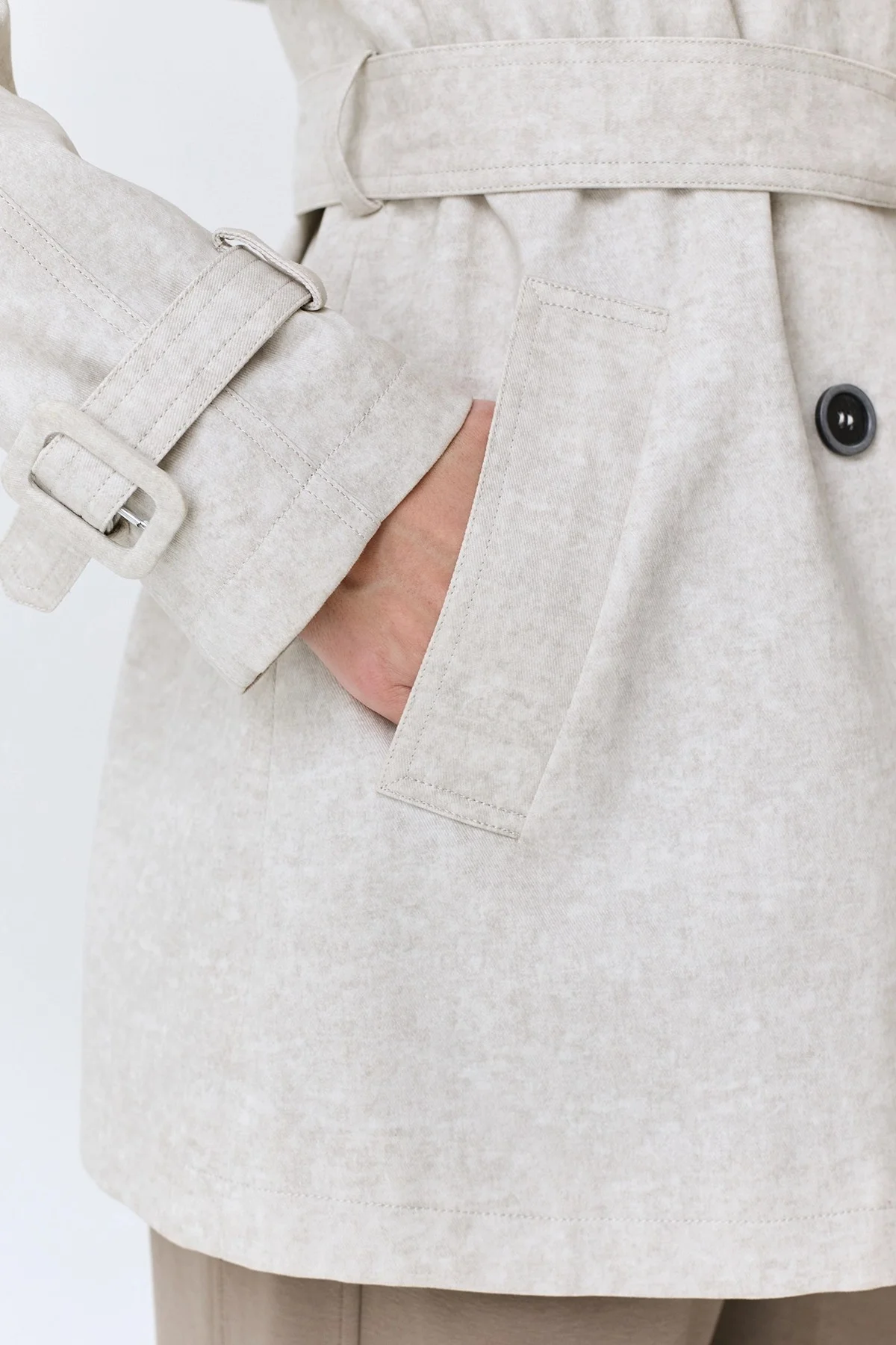 Укороченный тренч из 100% хлопка, 34