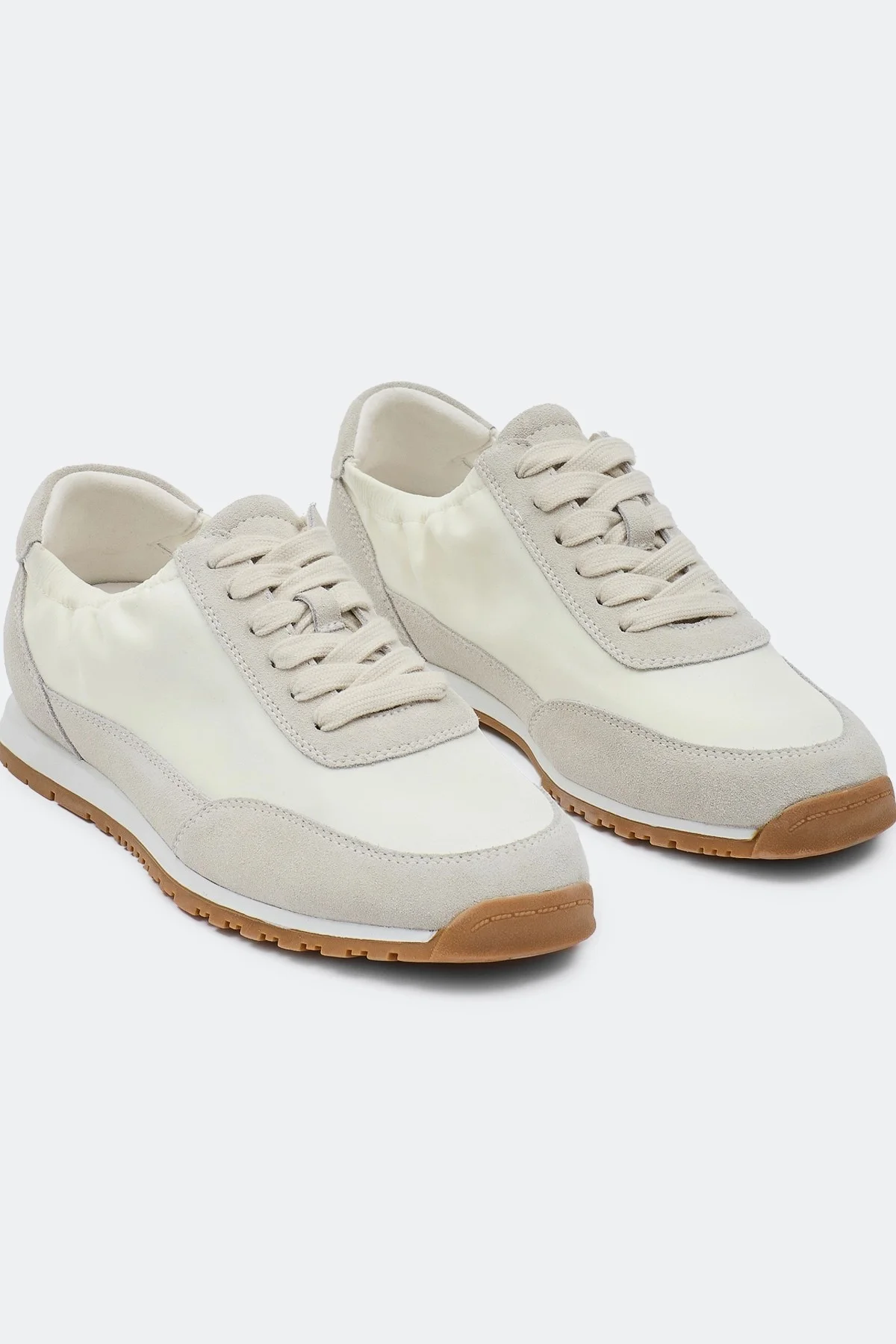 Кроссовки из замши с акцентной сборкой, 36